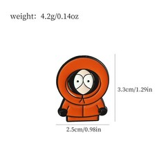 7Pcs/Set Cartoon TV Movie Cartman Figure Badges – Cute Lapel Pins for Backpacks