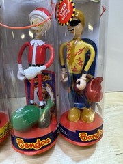 Bendos Lot of 5 Action Figures with a Twist Flashy Santa Big Brain Stinkbug