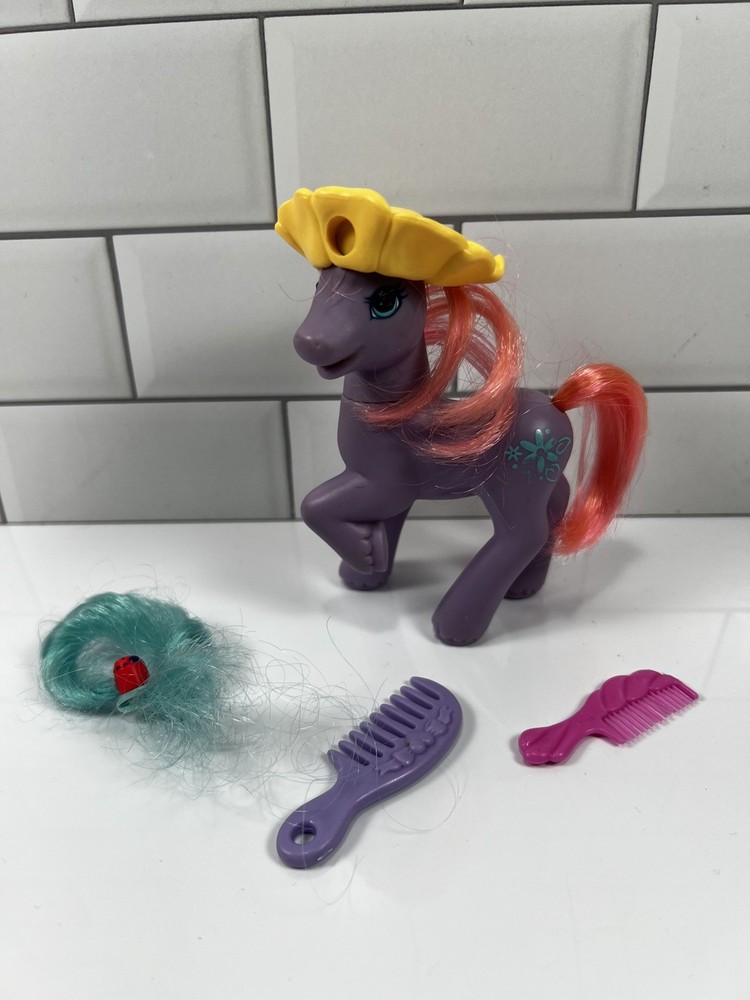 Vintage 1997 My Little Pony G2 MLP Petal Blossom with Accessories Hat & Hair