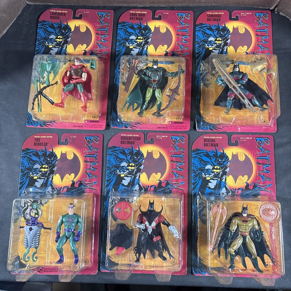 (6) SPECIAL LEGENDS OF BATMAN ACTION FIGURE COMPLETE SET SAMURAI RIDDLER ROBIN