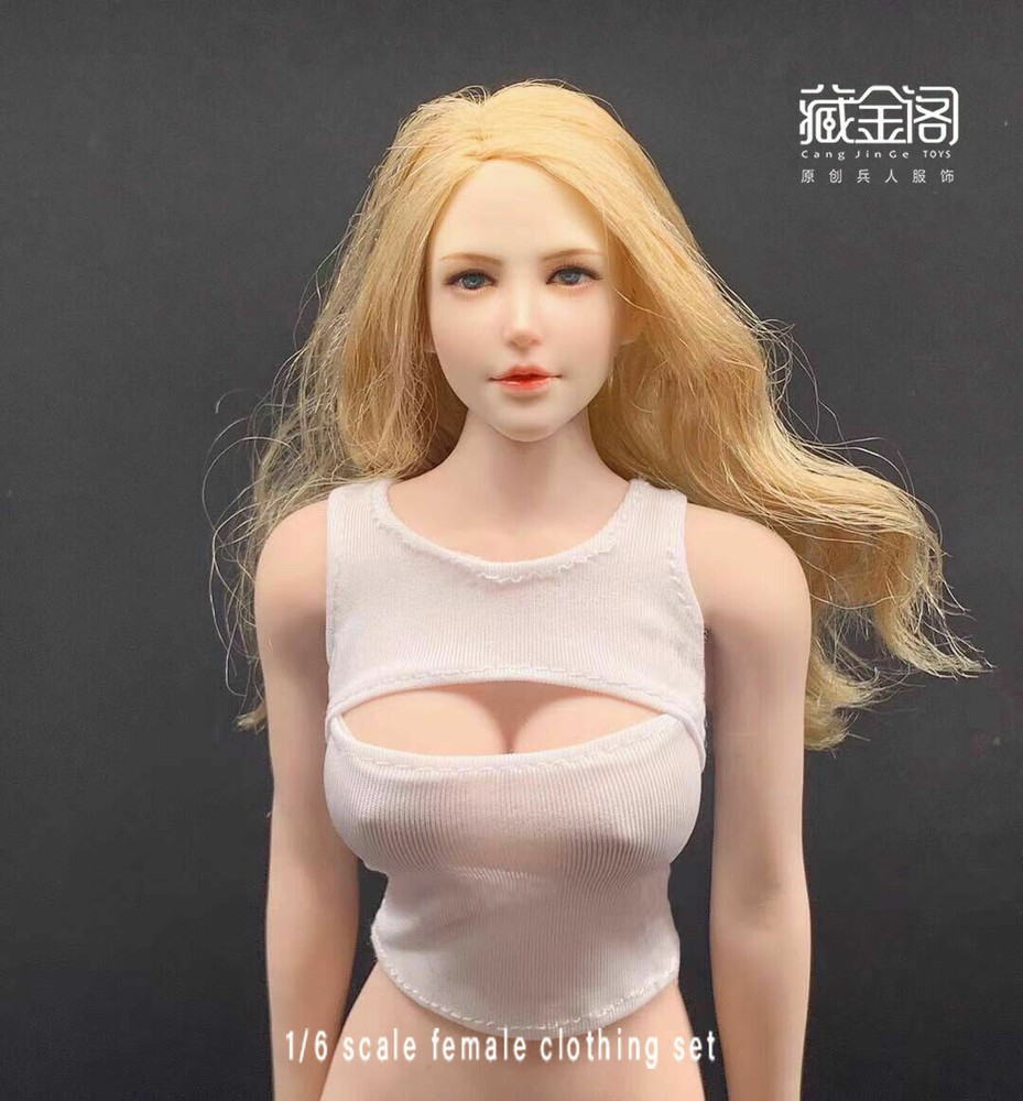 1:6 Female Open Chest Elastic Vest Tops Clothes For 12″ Ph TBL Figure Body Dolls