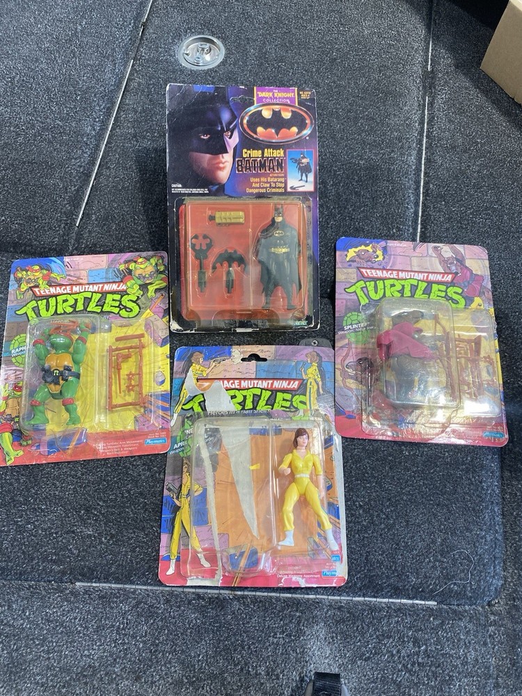 1988 Ninja Turtles ACTION FIGURE VINTAGE Dark Batman Crime Attack Original Pack