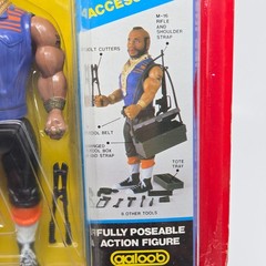 VINTAGE 1983 GALOOB A-TEAM MR. T B A BARACUS ACTION FIGURE NEW ON CARD – WEAR