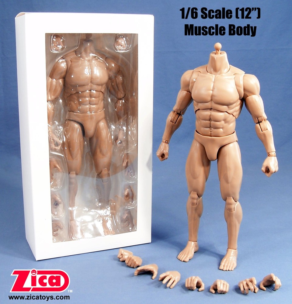ZICA Toys 1/6 Scale (12′) Male Muscle Body