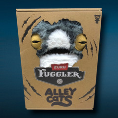 ZURU Fuggler Alley Cats Wide Eyed Cat Gray Tabby 9″ Plush Funny Ugly Monster NIB