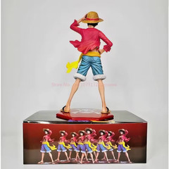 New 24cm One Piece Anime Figure Confident Smiley Luffy Three Form Face Changing