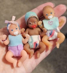 Zuru My Mini Baby(Awake Triplets)Series 1 w/Stroller, Bunny Chairs, Book & More!