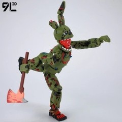 9L3D Printed FNAF Freddy Fazbear’s Pizza Springtrap Toys Action Figures Anime Mo