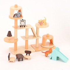 67 PCS Cat and Dog Pet Figurine Playset, Pretend Play Toy for Kids Creative D…