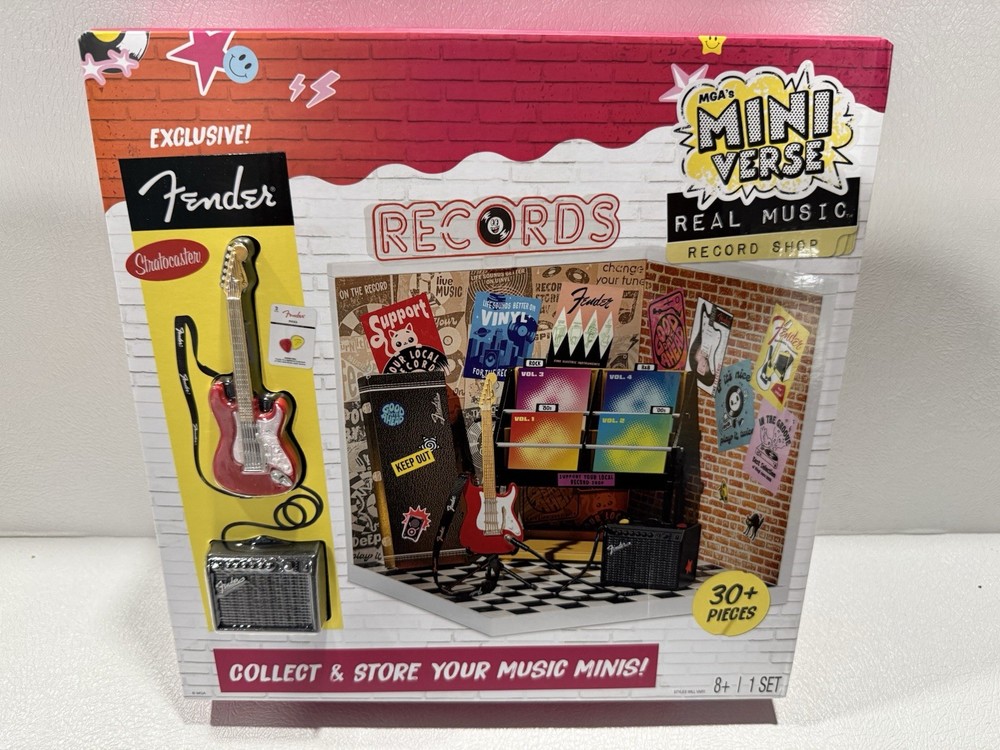Mga Miniverse Real Music Record Shop With Exclusive Fender — READY TO SHIP!