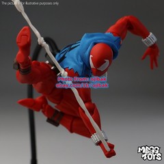 Mess Toys Spider-Man Scarlet Hero Blue Cloth Battle Suit Action Figure US STOCK