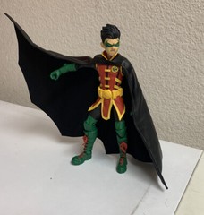 Custom Batman Mcfarlane 1:12 Robin Leather Wired Cape Damian Wayne NOT FIGURE
