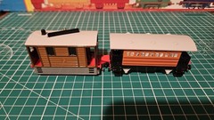 1992 ERTL Thomas & Friends Train Toby Tram & Henrietta Coach EUC