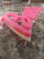 Barbie Style Logo sign decor ~6in