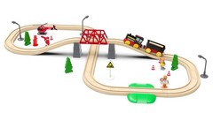 Battery Operated Locomotive Train, Magnetic Trains Toy for Wooden Tracks,