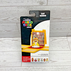 Jakks Pacific Super Mario Bros Movie Cat Mario 1.25 in Mini Figure with Block