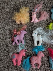 My Little Pony Vintage Hasbro Lot of 18 G1 1980s Unicorn Ponies Hong Kong READ