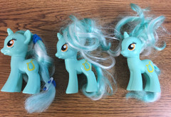Lot Of 3 Lyra Hasbro My Little Pony MLP Brushable Ponies Multiple Years Gens