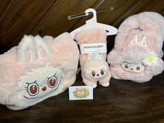 MOKOKO POPLAND Plush Accessory Bundle- Reversible Tote Bag, Scarf, Crossbody Bag