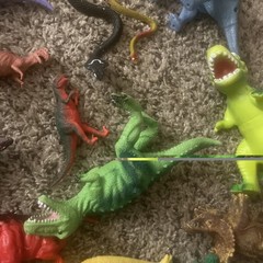Large Mixed Lot of 41 Vintage Dinosaurs Lion animals Toys Figures 3” To 9” Dinos