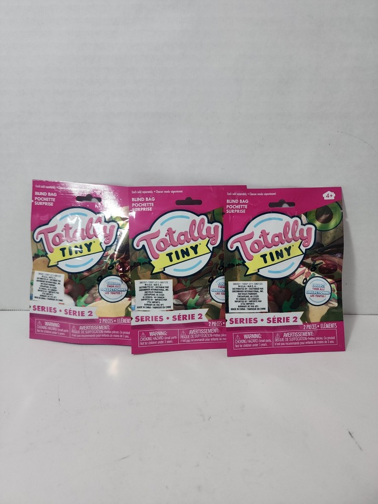 Lot Of Three (3) Totally Tiny Blind Bags – Series 2- Two Per Bag – Food New G3