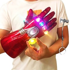 Iron Man LED Gloves Thanos Infinity Gauntlet Avengers Endgame Stone Removable