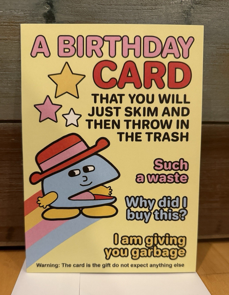 New Obvious Plant Birthday Card to Skim and Throw in the Trash Meme Art Toy /500