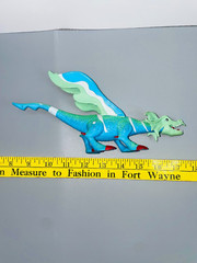 Shantou Dragon Toy Action Figure SDE 8″ Tall Display Blue Green Winged Dinosaur
