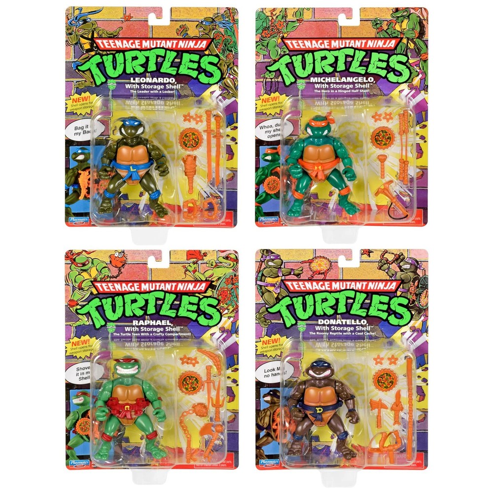 TMNT Storage Shell 81324 Classic Collection Ninja Turtles Figure 4 Pack