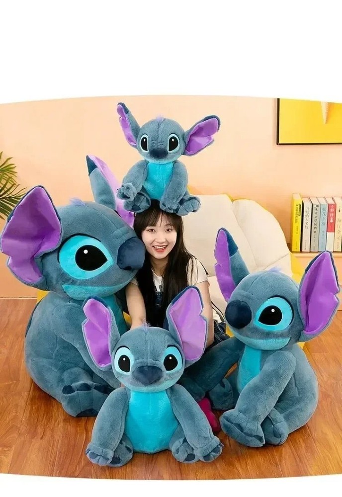 30cm -80cm Disney Giant Size Lilo&Stitch Plush Stuffed Doll Cartoon Animal Coupl
