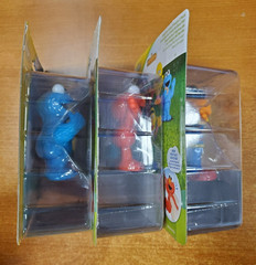 3 Pks of 2: Sesame Street Characters Cookie Monster/Big Bird Elmo Bert/Ernie F