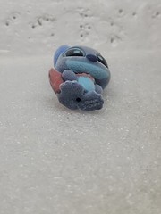 Disney Doorables Flocked Stitch Set of 4 Surfer Laying Hero and Puppy Pose