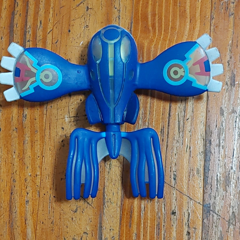 Blue Frog Figure Plastic Toy w/ Wing/Arm Graphics