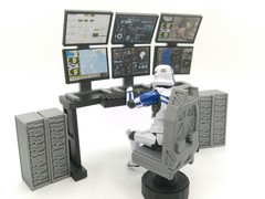 1:18 Scale Command Center Computer Diorama Set for 4″ Star Wars Figures