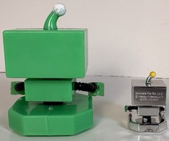Lankybot Lankybox Mystery Figure Green & Silver Robots GLOW Lot of 2