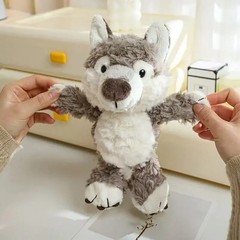 Grey Wolf Toy Soft Stuffed Animal Pillow Gift