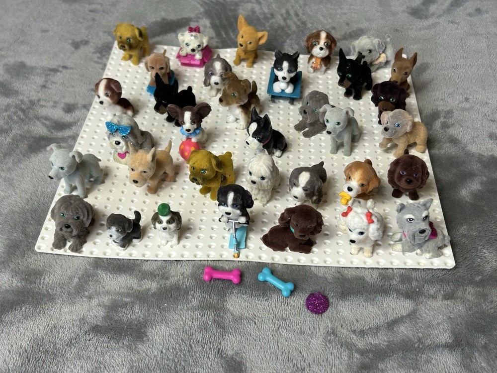 Puppy In My Pocket – Lot of 34 Fuzzy Felt Figures