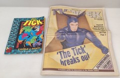The Tick Vintage Toy / Comic Lot Bandai Super Hero Action Figure 1990s Books VTG