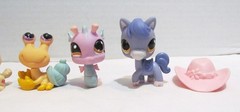 LITTLEST PET SHOP 6 FIGURES FROM 2009 LPS PETS AROUND THE WORLD BEAVER PONY +