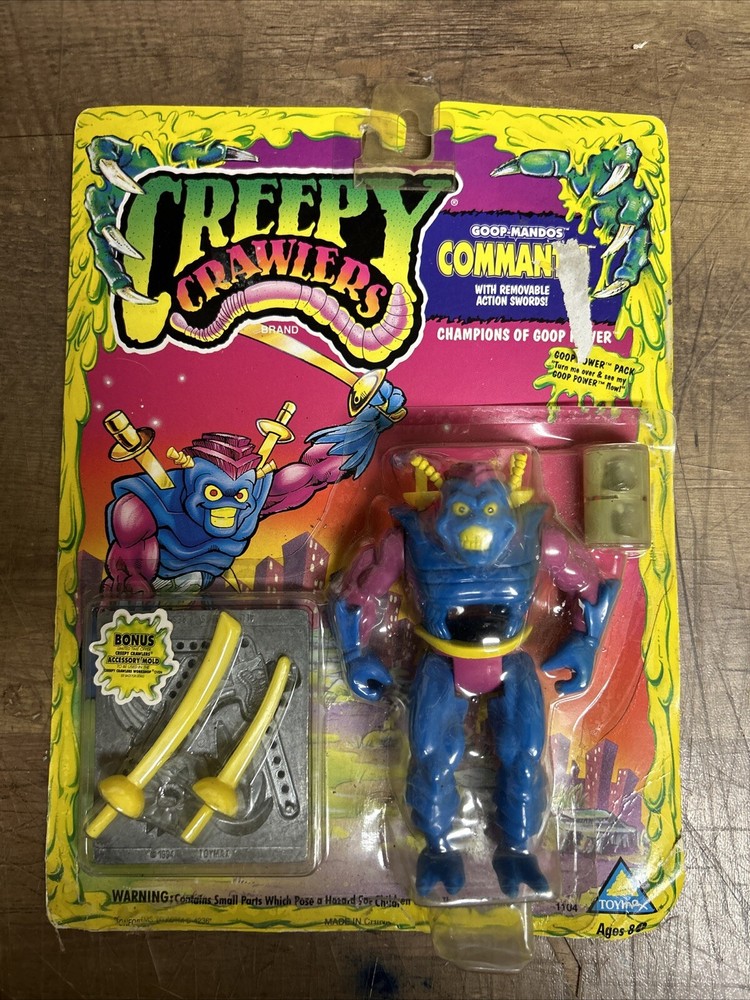 Creepy Crawlers Goop-Mandos Commantis Action Figure Toymax 1994 MOC