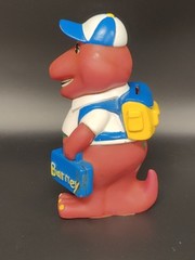 Vintage 1992 Lyons Group Barney Purple Dinosaur Coin Piggy Bank Back to School