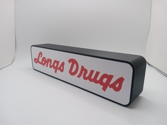 Retro Longs Drug Store logo 10″ lightbox sign retro store sign display