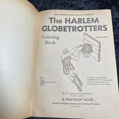 The Harlem Globetrotters Coloring Book Hanna Barbera 1971 Whitman Preowned Rare