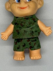 Vintage 3 Inch Kewpie Soldier / Army Camouflage Outfit Plastic Figure