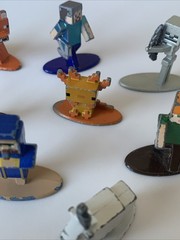 Minecraft Nano Metal Figures Jada Toys Metal Die Cast Mini figures Lot of 8