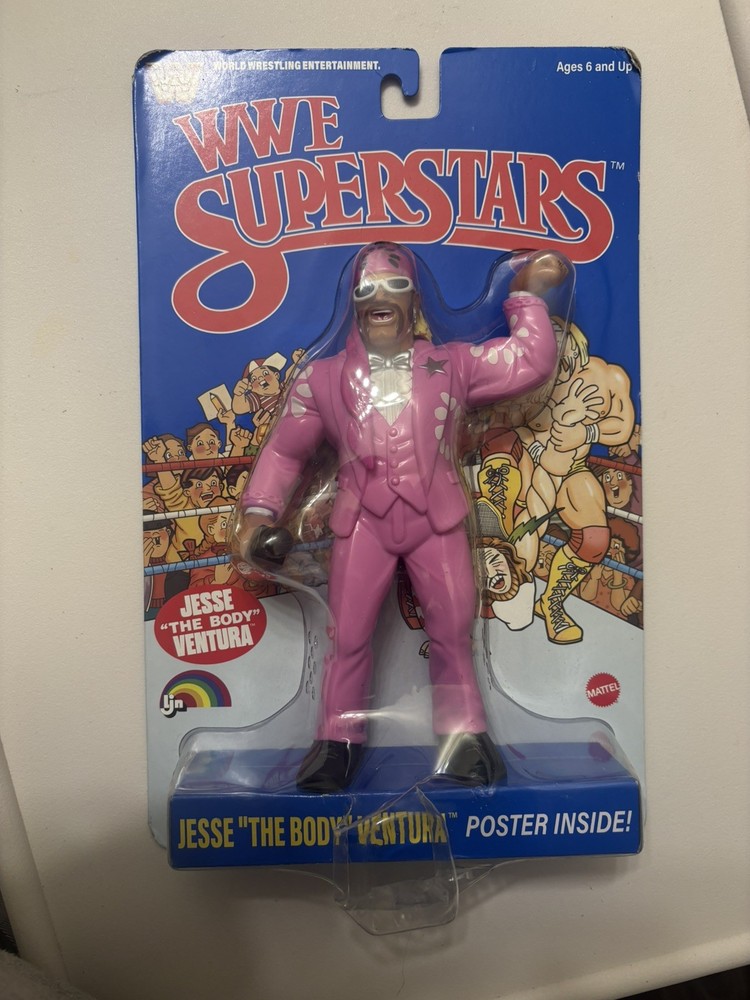 LJN WWE Superstars Series 2 Jesse The Body Ventura Blue Card Variant By Mattel