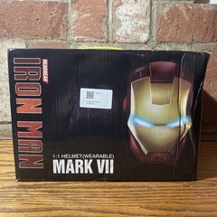 Iron Man Mark VII Headgear 1:1 Helmet LED Eyes Silver CG7248 Wearable New in Box