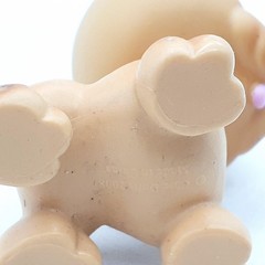 Littlest Pet Shop Beige Dog Puppy Mini Figure Orange Eyes Hasbro LPS Toy