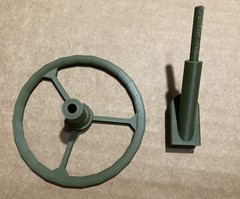 GI Joe Jeep 7000 Repro Qty 1 3D Printed Hasbro 12” Jeep Steering Wheel and Stem