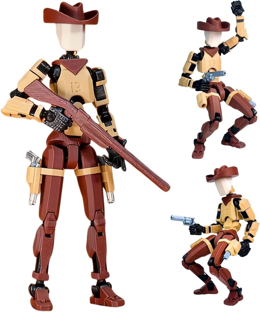 Western Cowboy t13 Action Figure｜Assembly Completed｜ 3D Printed Dummy 13 for …